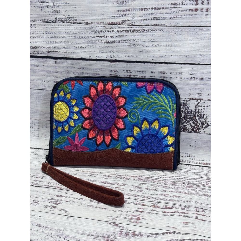 Handcrafted Wallet, Embroidered Wallet, Ethnic Wallet, Floral Wallet. BRIGHT